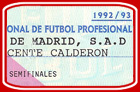 V. Caldern, At. Madrid - Parma, 1993
