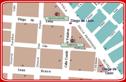 Situación del restaurante y la taberna